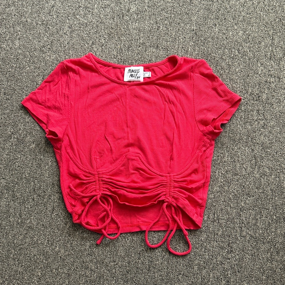 Red crop top from Princess Polly